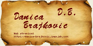 Danica Brajković vizit kartica
